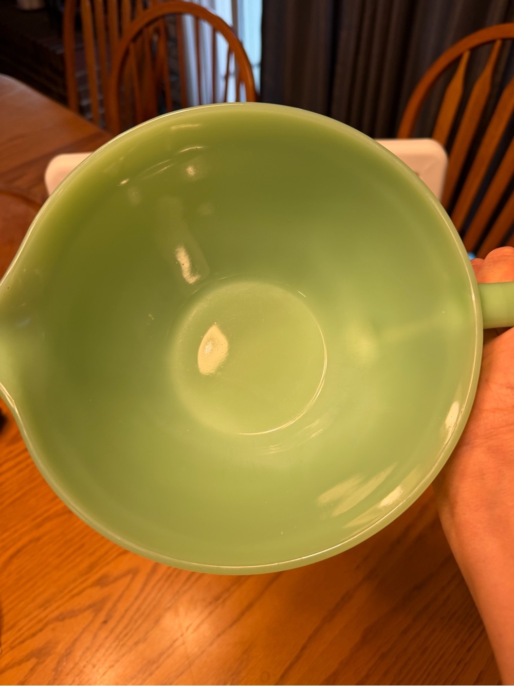 Fire King Jadeite Green Mixing Bowl with 2 SMaLL Bowls/ Bundle of 3. - Picture 4 of 8
